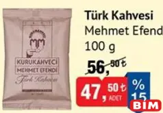 KURUKAHVECİ MEHMET EFENDİ TÜRK KAHVESİ 100 G